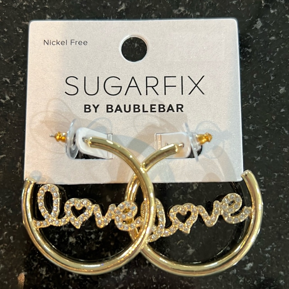 Earrings sugarfix Baublebar hearts dangle earrings valentines